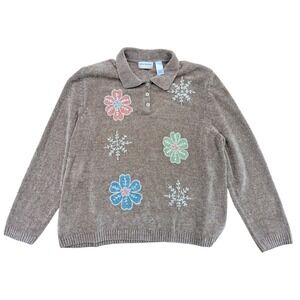 Vintage Alfred Dunner‎ 90's Cottage Floral  Soft Pullover Sweater Women's 3X